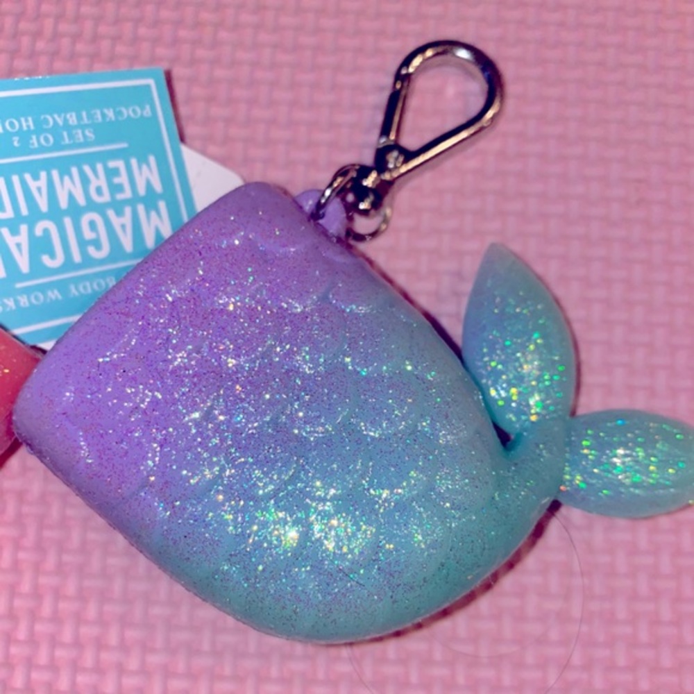 RARE!! Mermaid Tail Purple & Teal Colors Sanitizer Holder Brand New